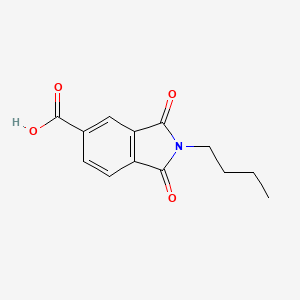 molecular formula C13H13NO4 B1333040 2-butyl-1,3-dioxo-2,3-dihydro-1H-isoindole-5-carboxylic acid CAS No. 96296-39-8