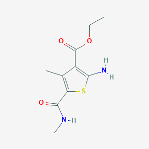molecular formula C10H14N2O3S B1333041 Ethyl 2-amino-4-methyl-5-(methylcarbamoyl)thiophene-3-carboxylate CAS No. 735335-55-4