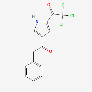 molecular formula C14H10Cl3NO2 B1333044 2,2,2-三氯-1-[4-(2-苯乙酰基)-1H-吡咯-2-基]-1-乙酮 CAS No. 338394-85-7