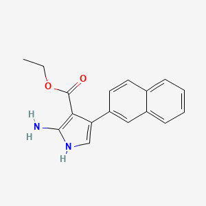 molecular formula C17H16N2O2 B1333046 2-氨基-4-(萘-2-基)-1H-吡咯-3-羧酸乙酯 CAS No. 338400-98-9