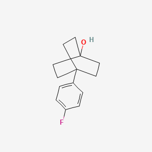 molecular formula C14H17FO B13330464 4-(4-Fluorophenyl)bicyclo[2.2.2]octan-1-ol CAS No. 60526-68-3