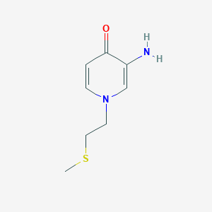 molecular formula C8H12N2OS B13330466 3-Amino-1-[2-(methylsulfanyl)ethyl]-1,4-dihydropyridin-4-one 