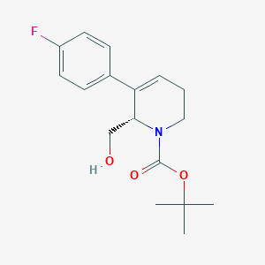 molecular formula C17H22FNO3 B13330476 tert-Butyl (S)-5-(4-fluorophenyl)-6-(hydroxymethyl)-3,6-dihydropyridine-1(2H)-carboxylate 