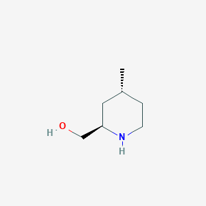 molecular formula C7H15NO B13330482 Rel-((2R,4R)-4-methylpiperidin-2-yl)methanol 