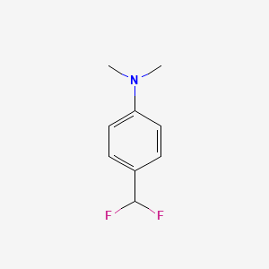 molecular formula C9H11F2N B13330496 4-(difluoromethyl)-N,N-dimethylaniline 