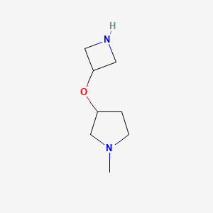 molecular formula C8H16N2O B13330502 3-(Azetidin-3-yloxy)-1-methylpyrrolidine 