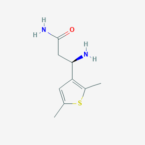 (3R)-3-Amino-3-(2,5-dimethylthiophen-3-YL)propanamide