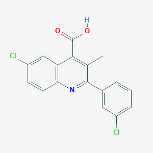 molecular formula C17H11Cl2NO2 B1333051 6-氯-2-(3-氯苯基)-3-甲基喹啉-4-羧酸 CAS No. 886361-68-8