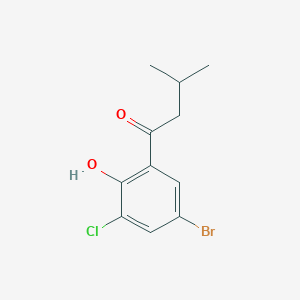 1-(5-Bromo-3-chloro-2-hydroxyphenyl)-3-methylbutan-1-one