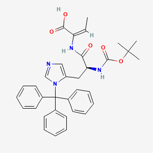 (S)-2-(2-((tert-Butoxycarbonyl)amino)-3-(1-trityl-1H-imidazol-5-yl)propanamido)but-2-enoic acid