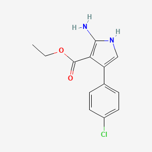 molecular formula C13H13ClN2O2 B1333053 ethyl 2-amino-4-(4-chlorophenyl)-1H-pyrrole-3-carboxylate CAS No. 309713-15-3