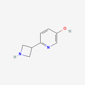 molecular formula C8H10N2O B13330556 6-(Azetidin-3-yl)pyridin-3-ol 