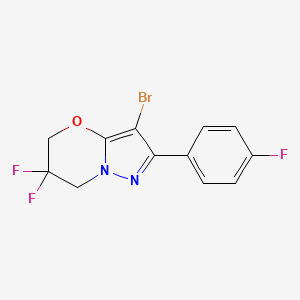 3-Bromo-6,6-difluoro-2-(4-fluorophenyl)-6,7-dihydro-5H-pyrazolo[5,1-b][1,3]oxazine