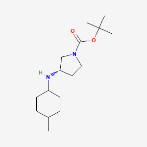 molecular formula C16H30N2O2 B13330566 tert-Butyl (S)-3-((4-methylcyclohexyl)amino)pyrrolidine-1-carboxylate 