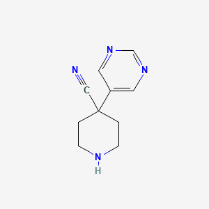 4-(Pyrimidin-5-yl)piperidine-4-carbonitrile