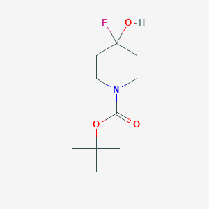 molecular formula C10H18FNO3 B13330591 tert-Butyl 4-fluoro-4-hydroxypiperidine-1-carboxylate 