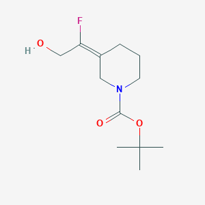 molecular formula C12H20FNO3 B13330601 tert-Butyl (E)-3-(1-fluoro-2-hydroxyethylidene)piperidine-1-carboxylate 