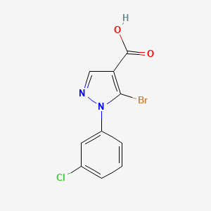 molecular formula C10H6BrClN2O2 B1333061 5-bromo-1-(3-chlorophenyl)-1H-pyrazole-4-carboxylic acid CAS No. 959576-61-5