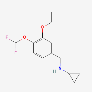 N-{[4-(Difluoromethoxy)-3-ethoxyphenyl]methyl}cyclopropanamine