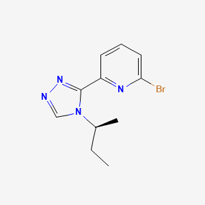 molecular formula C11H13BrN4 B13330647 (S)-2-Bromo-6-(4-(sec-butyl)-4H-1,2,4-triazol-3-yl)pyridine 