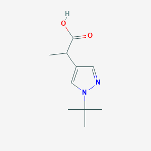 2-(1-tert-Butyl-1H-pyrazol-4-yl)propanoic acid