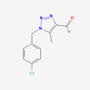 1-[(4-Chlorophenyl)methyl]-5-methyl-1H-1,2,3-triazole-4-carbaldehyde