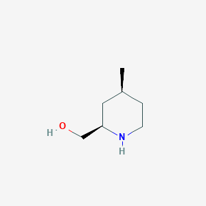 molecular formula C7H15NO B13330731 Rel-((2R,4S)-4-methylpiperidin-2-yl)methanol 