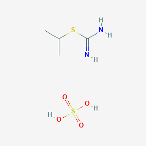 molecular formula C4H12N2O4S2 B13330733 Isopropyl carbamimidothioate sulfate 