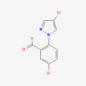 5-Bromo-2-(4-bromo-1H-pyrazol-1-yl)benzaldehyde