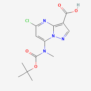 7-((tert-Butoxycarbonyl)(methyl)amino)-5-chloropyrazolo[1,5-a]pyrimidine-3-carboxylic acid