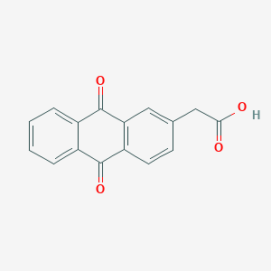molecular formula C16H10O4 B1333074 2-(9,10-Dioxo-9,10-dihydro-2-anthracenyl)-acetic acid CAS No. 76161-80-3