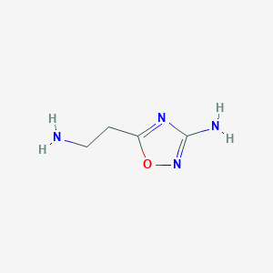 molecular formula C4H8N4O B13330742 5-(2-Aminoethyl)-1,2,4-oxadiazol-3-amine 