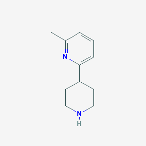 molecular formula C11H16N2 B13330765 2-Methyl-6-(piperidin-4-yl)pyridine 