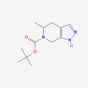 molecular formula C12H19N3O2 B13330840 tert-Butyl 5-methyl-2,4,5,7-tetrahydro-6H-pyrazolo[3,4-c]pyridine-6-carboxylate 