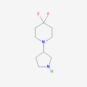 Piperidine, 4,4-difluoro-1-(3-pyrrolidinyl)-