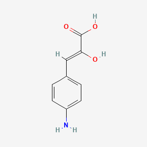 molecular formula C9H9NO3 B13330894 3-(4-Aminophenyl)-2-hydroxyacrylicacid 