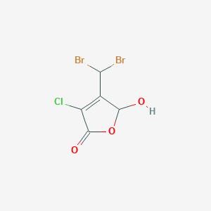 molecular formula C5H3Br2ClO3 B133309 3-氯-4-(二溴甲基)-5-羟基-2(5H)-呋喃酮 CAS No. 132059-52-0