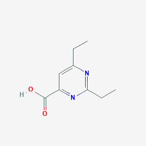 molecular formula C9H12N2O2 B13330906 2,6-Diethylpyrimidine-4-carboxylic acid 