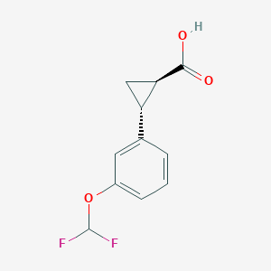 Rel-(1R,2R)-2-(3-(difluoromethoxy)phenyl)cyclopropane-1-carboxylic acid