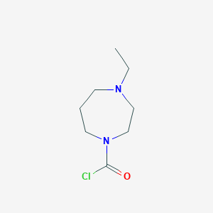 molecular formula C8H15ClN2O B13330960 4-Ethyl-1,4-diazepane-1-carbonyl chloride 