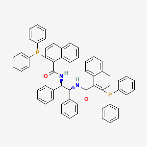 molecular formula C60H46N2O2P2 B13331004 N,N'-((1R,2R)-1,2-Diphenylethane-1,2-diyl)bis(2-(diphenylphosphino)-1-naphthamide) 