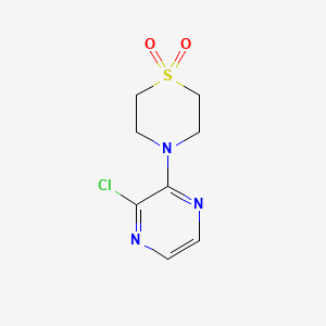 molecular formula C8H10ClN3O2S B13331042 4-(3-Chloropyrazin-2-yl)thiomorpholine 1,1-dioxide 