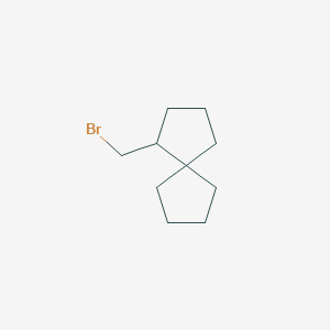 molecular formula C10H17Br B13331076 1-(Bromomethyl)spiro[4.4]nonane 