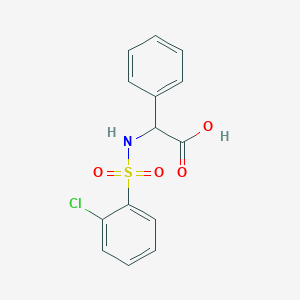 molecular formula C14H12ClNO4S B1333108 2-[(2-氯苯基)磺酰基]氨基-2-苯基乙酸 CAS No. 250714-42-2