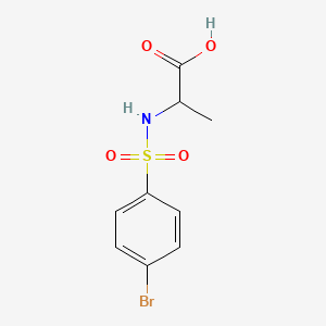 molecular formula C9H10BrNO4S B1333109 2-{[(4-溴苯基)磺酰]氨基}丙酸 CAS No. 250714-65-9