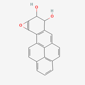 molecular formula C20H12O3 B13331091 7,8-Dihydroxy-9,10-epoxy-7,8-dihydrobenzo(a)pyrene CAS No. 72485-26-8