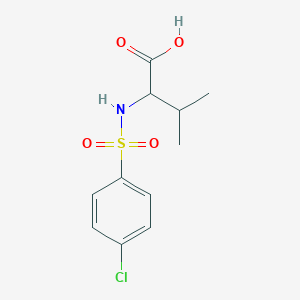 B1333110 2-{[(4-Chlorophenyl)sulfonyl]amino}-3-methylbutanoic acid CAS No. 250714-80-8