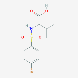 molecular formula C11H14BrNO4S B1333111 2-{[(4-溴苯基)磺酰基]氨基}-3-甲基丁酸 CAS No. 250714-81-9