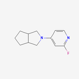 molecular formula C12H15FN2 B13331132 2-(2-Fluoropyridin-4-yl)octahydrocyclopenta[c]pyrrole 