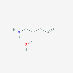 molecular formula C6H13NO B13331155 2-(Aminomethyl)pent-4-en-1-ol 